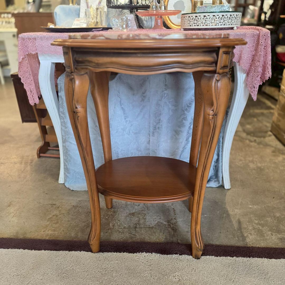 1【希少】 大理石 猫脚 コンソール アンティーク 木製 天板 テーブル 飾り台