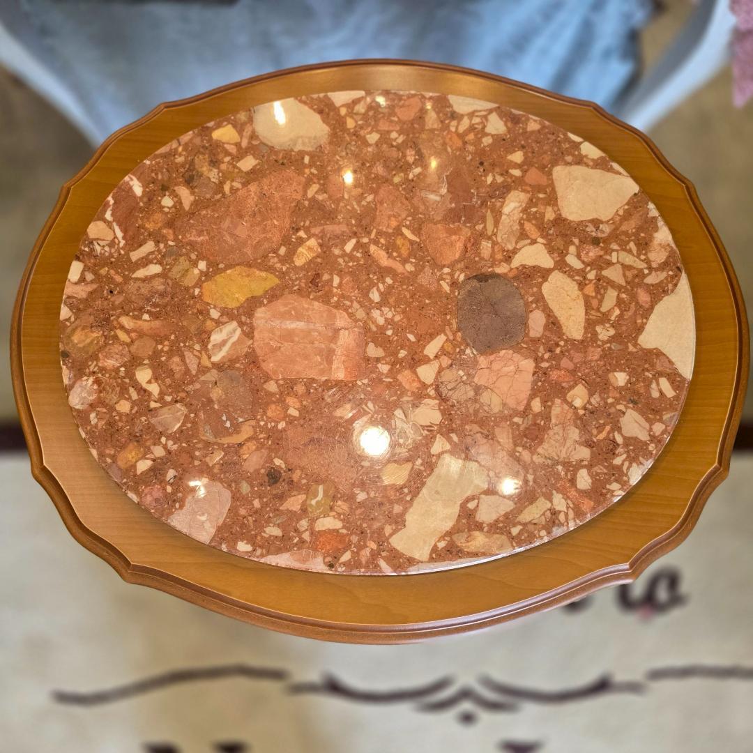 1【希少】 大理石 猫脚 コンソール アンティーク 木製 天板 テーブル 飾り台