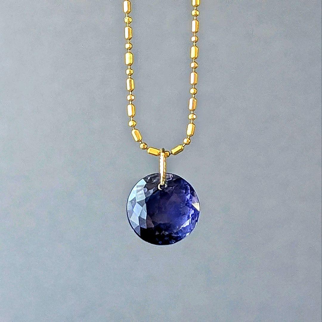 ♢ハイジ✨♢K18 アイオライト 4.77ct ネックレスチャ―ム