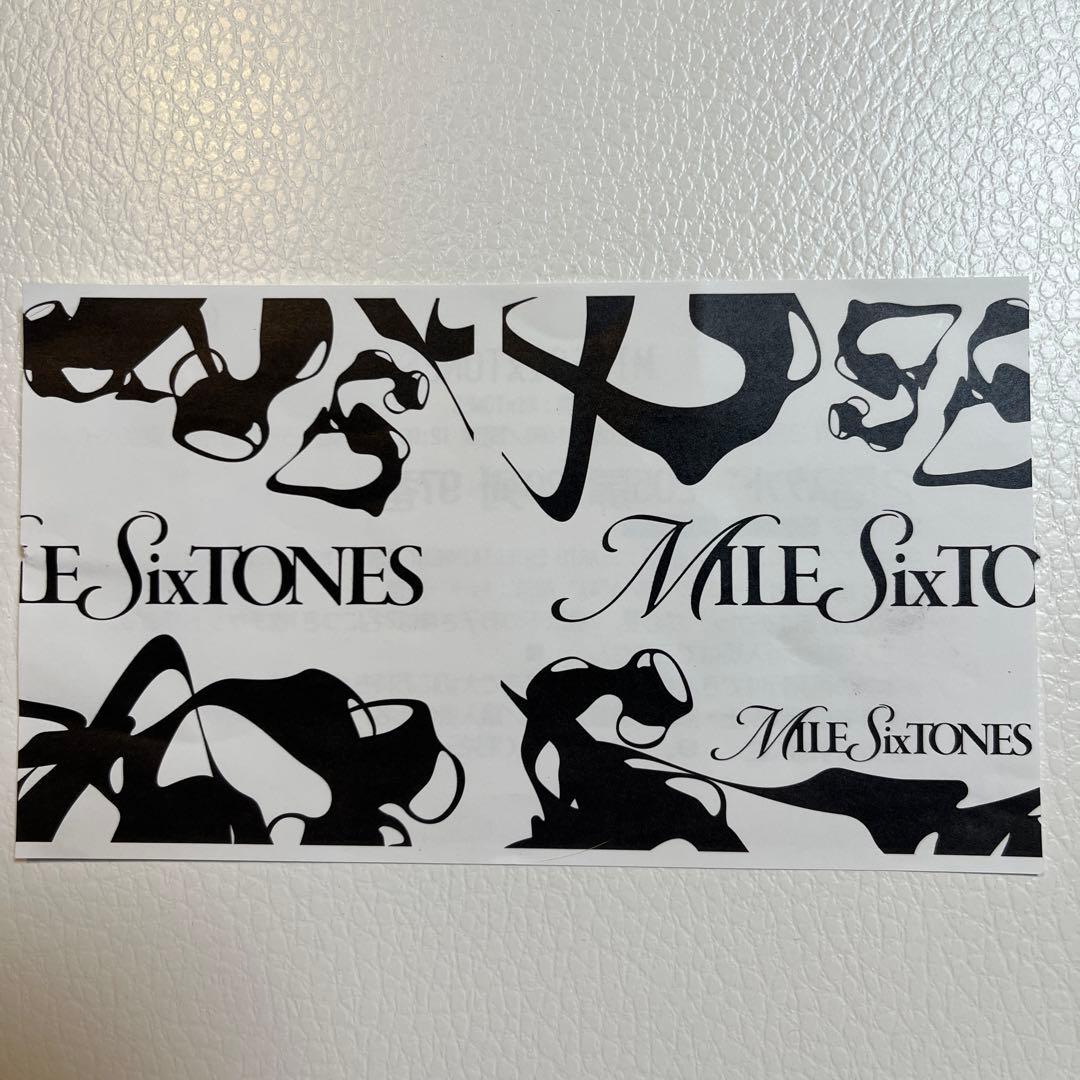 SixTONES 半券 MILESixTONES 黒 - メルカリ