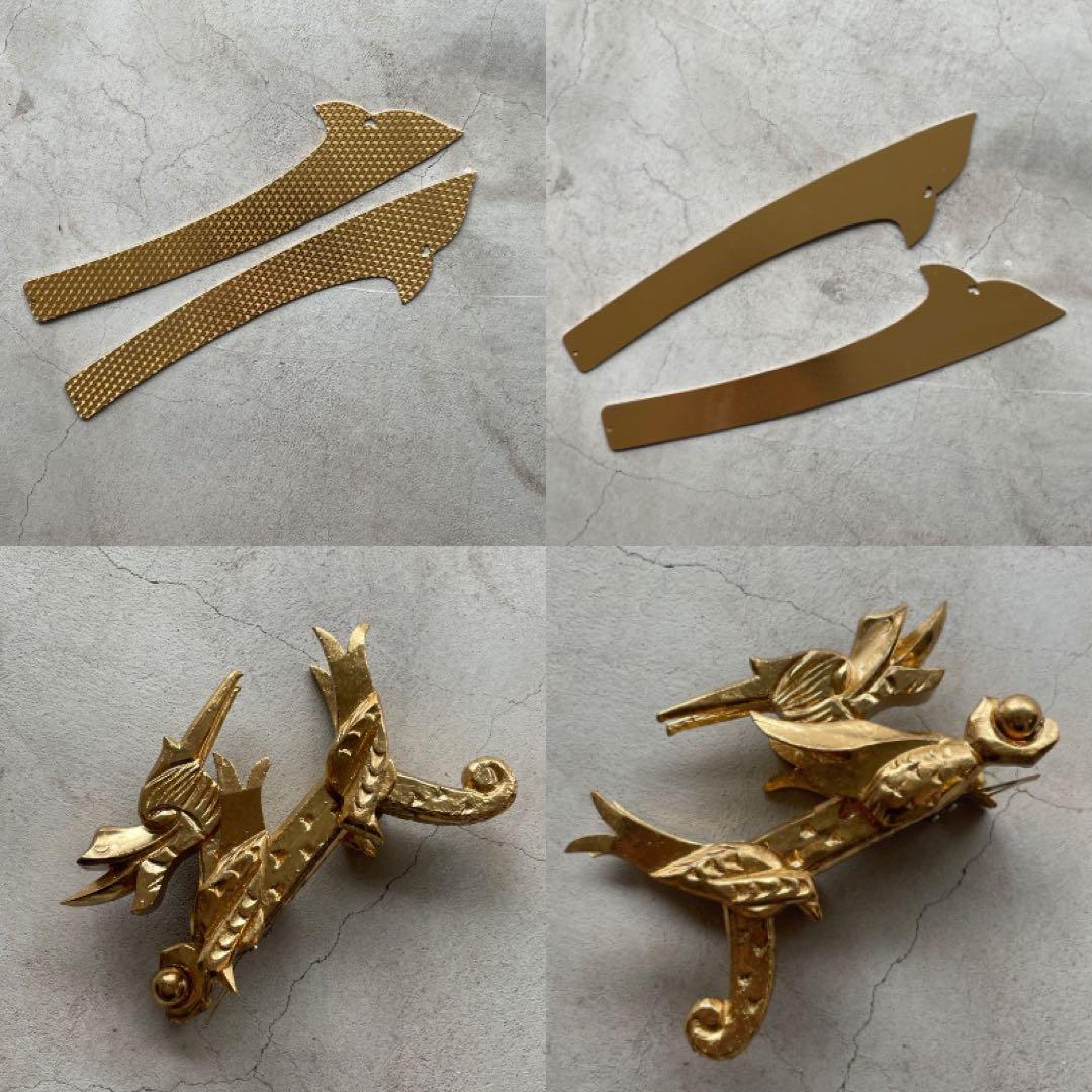 平安翠鳳 天平 御兜飾 松葉長鍬形 錆朱 木龍頭 30号 飾兜 甲冑 五月