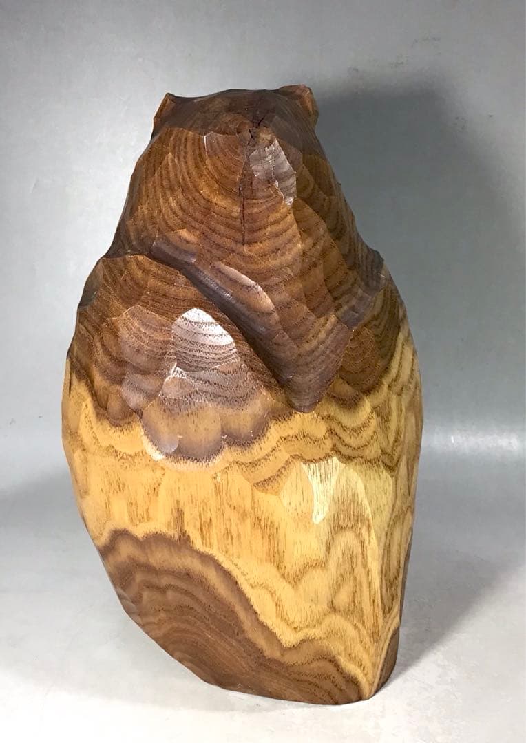 梟 フクロウ ミミズク アイヌ アート 一刀彫 人形 郷土玩具 木彫り 農民美術