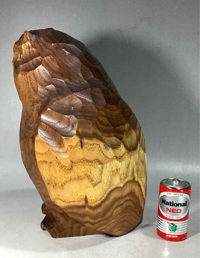 梟 フクロウ ミミズク アイヌ アート 一刀彫 人形 郷土玩具 木彫り 農民美術