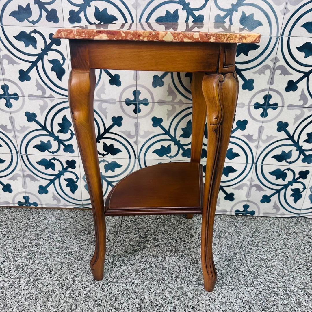 コンソールテーブル　コーナーテーブル　大理石調　猫脚　花台　ヴィンテージ