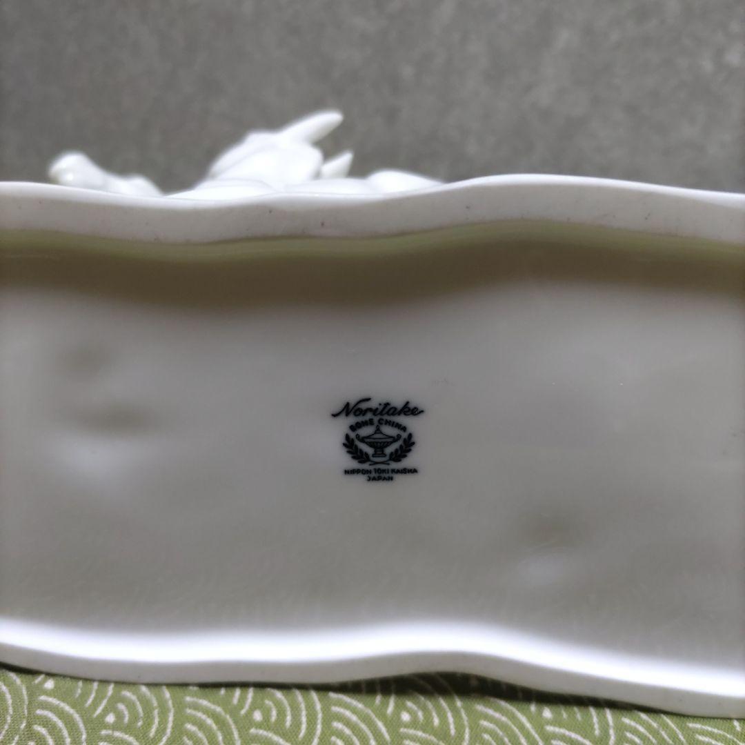 美品【ノリタケ】マダーズ陶器置き物　白磁器　未使用品 お値引き不可