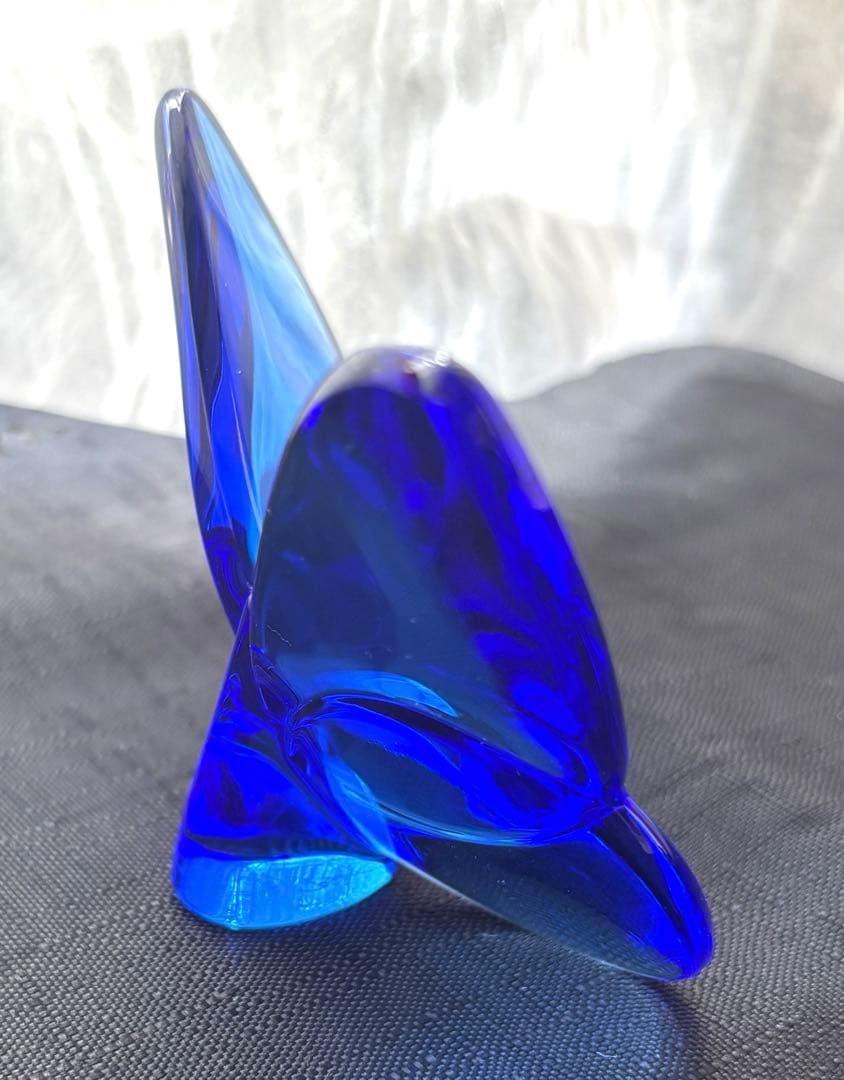 Baccarat ラッキーバタフライ青　置物