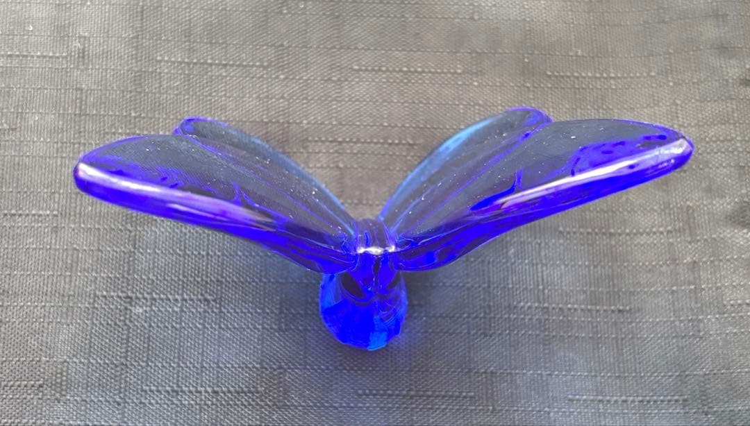 Baccarat ラッキーバタフライ青　置物