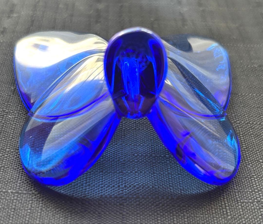 Baccarat ラッキーバタフライ青　置物