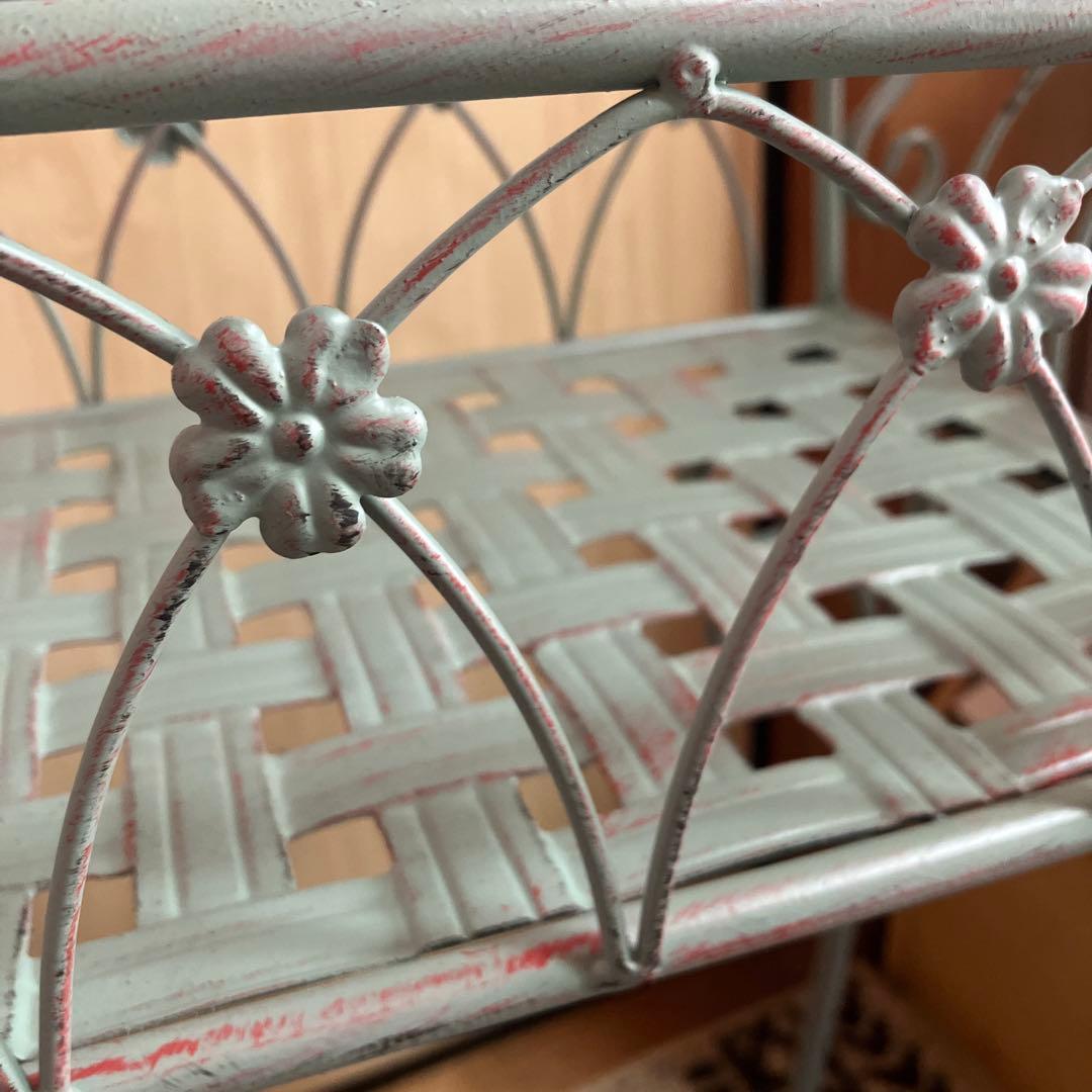 アンティーク風フラワースタンド　花台　2段　バスケット　プランター　サイド　大