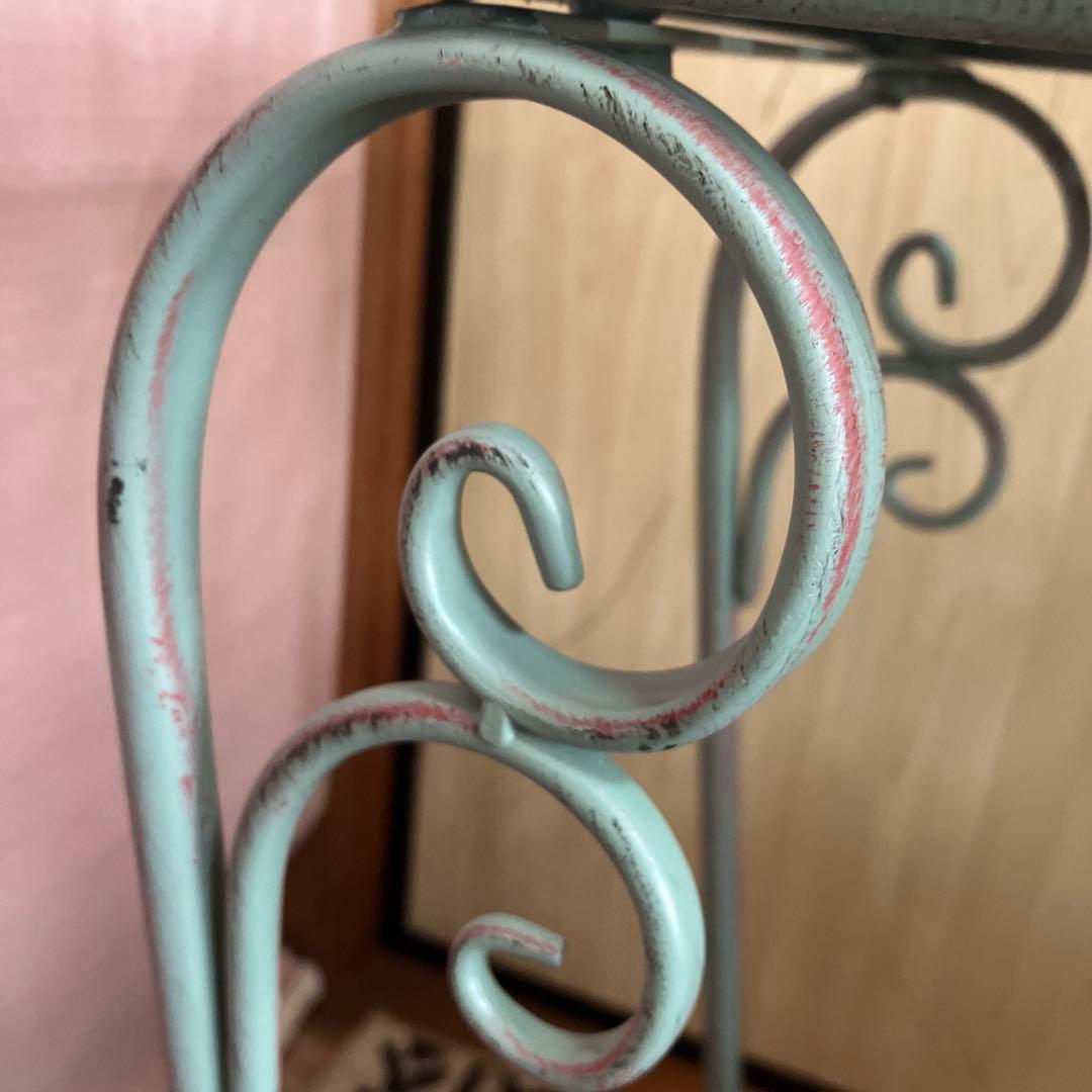 アンティーク風フラワースタンド　花台　2段　バスケット　プランター　サイド　大