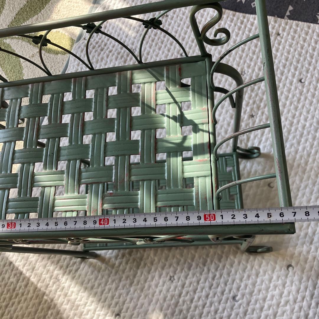 アンティーク風フラワースタンド　花台　2段　バスケット　プランター　サイド　大