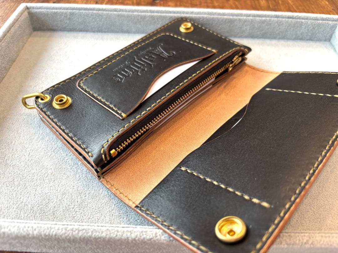 トラッカーウォレット　TW02-BK ブラック　財布　長財布　本革