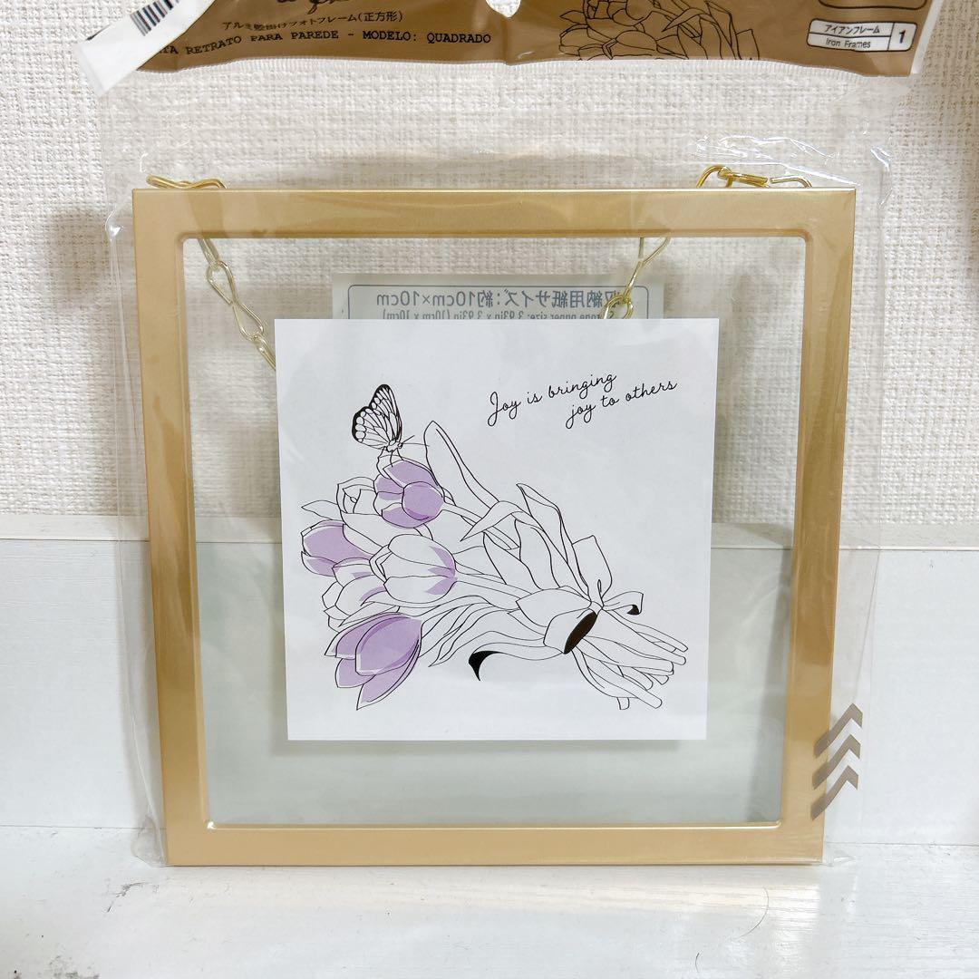 アルミ壁掛けインテリアフレーム フォトフレーム 推し活 色紙