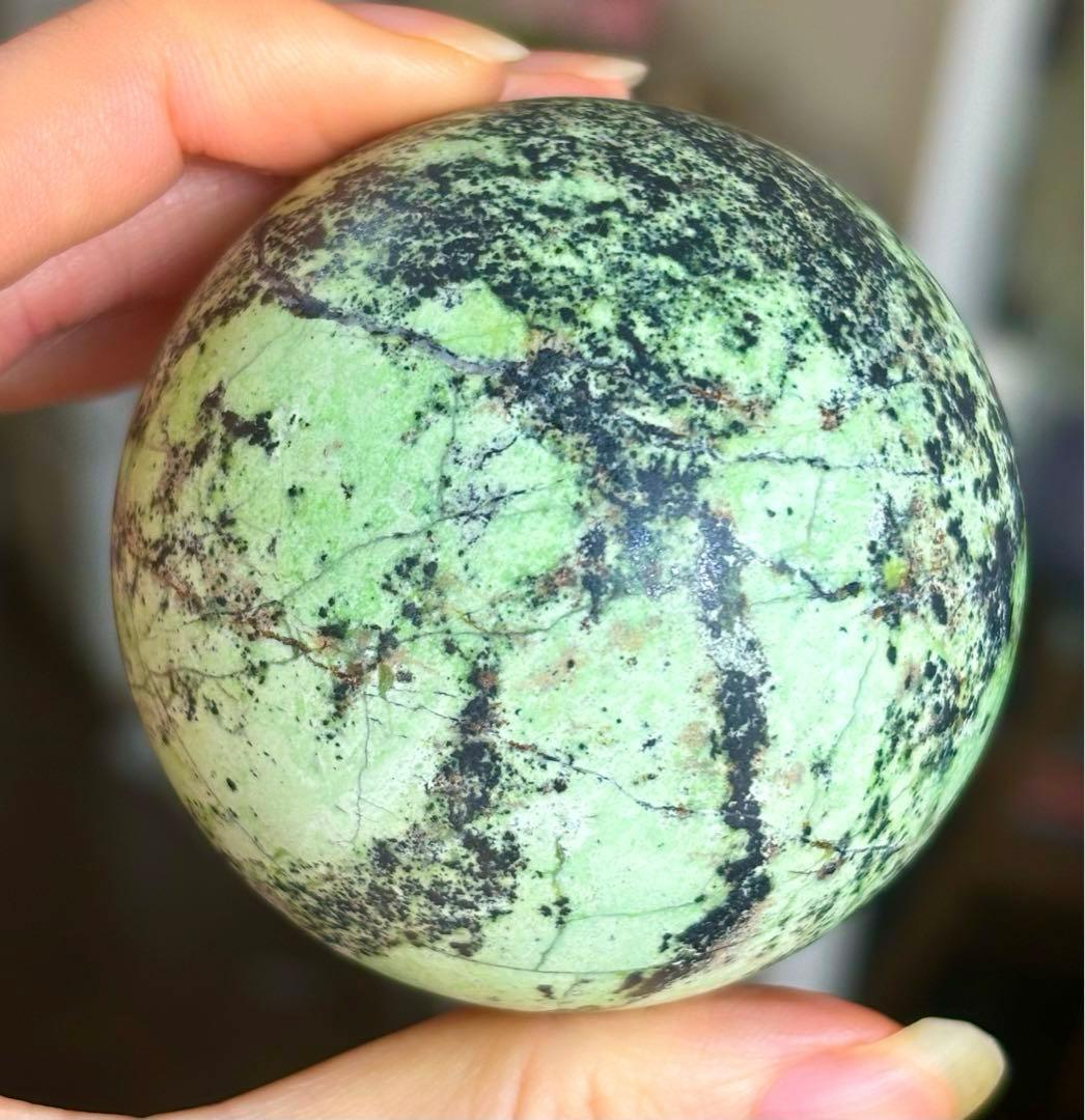 ラスト　レア　高品質　オーストラリア　グリーンオパール　スフィア