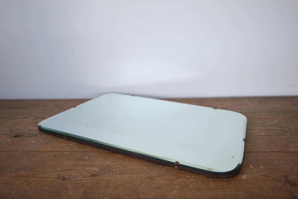 英国アンティーク壁掛けカッティングミラー/ベベルドミラー/鏡(85-257-2)