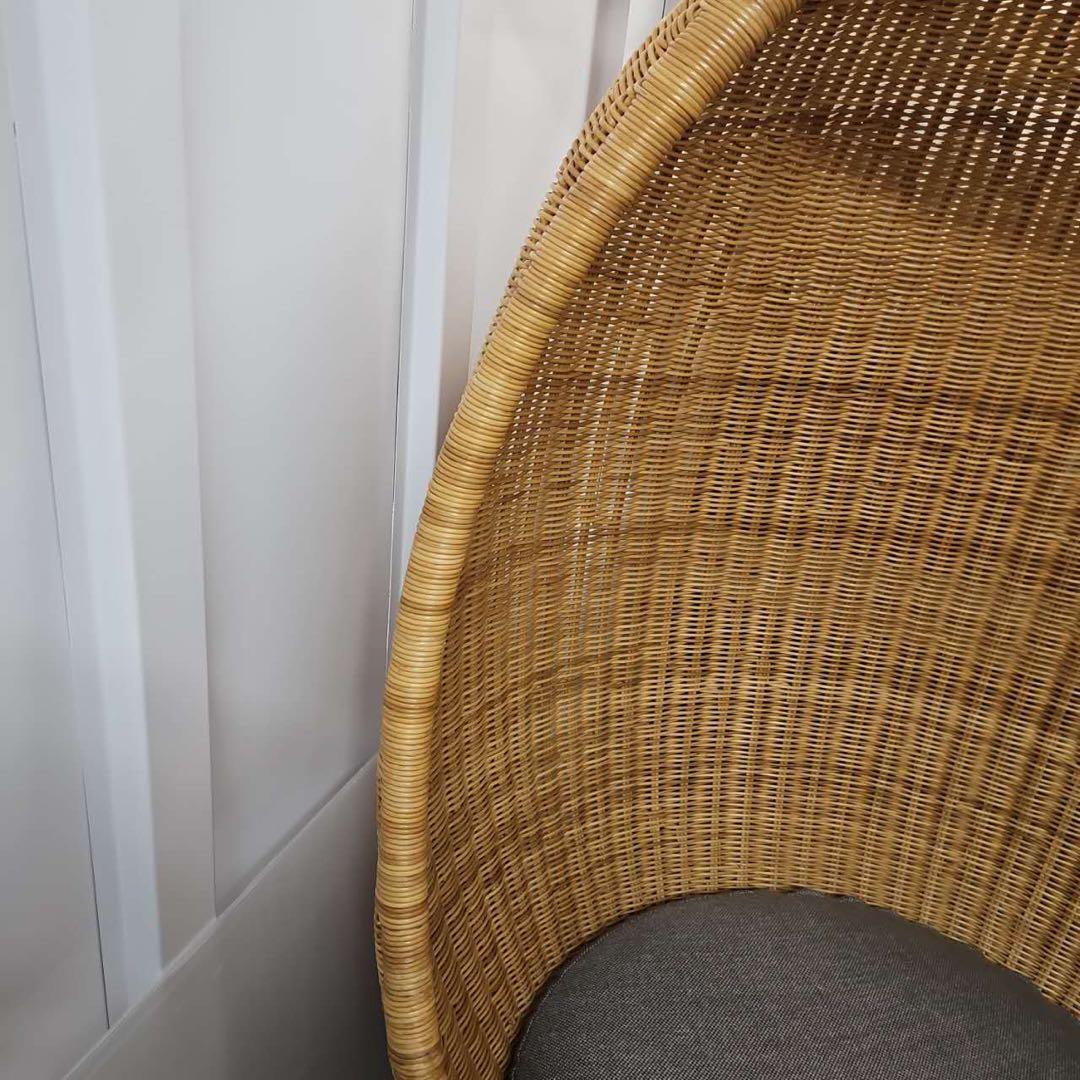 s*8様 ラタン卵型ハンギングチェア