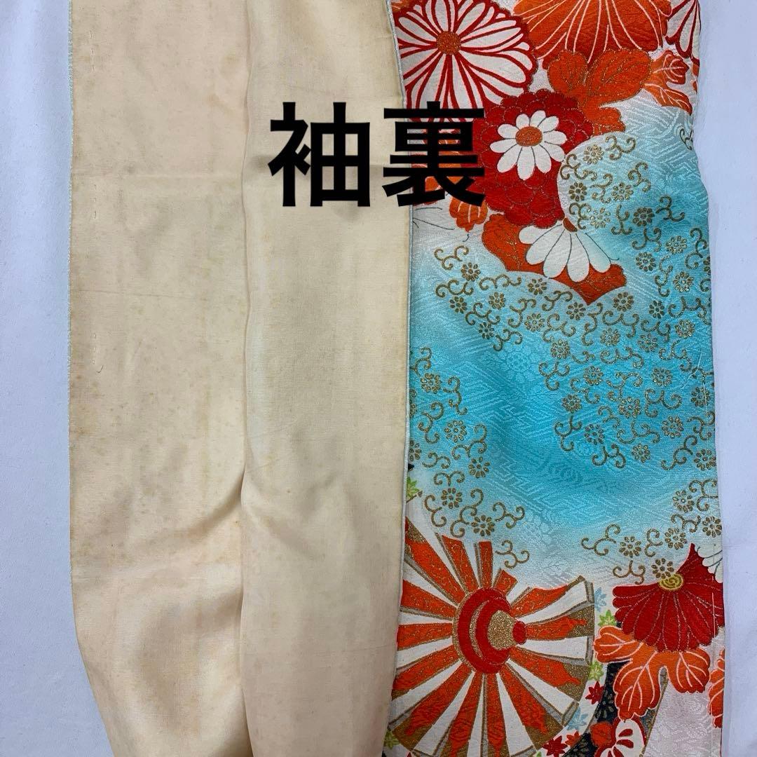 602agu27□七五三 7歳 アンティーク 女児 着物&長襦袢 源氏車□ - メルカリ