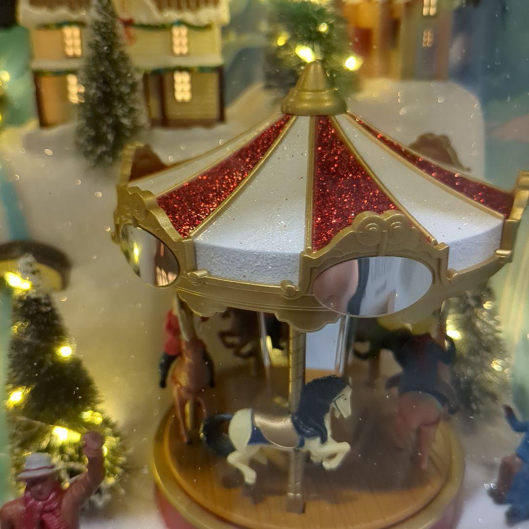 コストコクリスマス　レトロ TV ライト & ミュージック付　クリスマス置き物