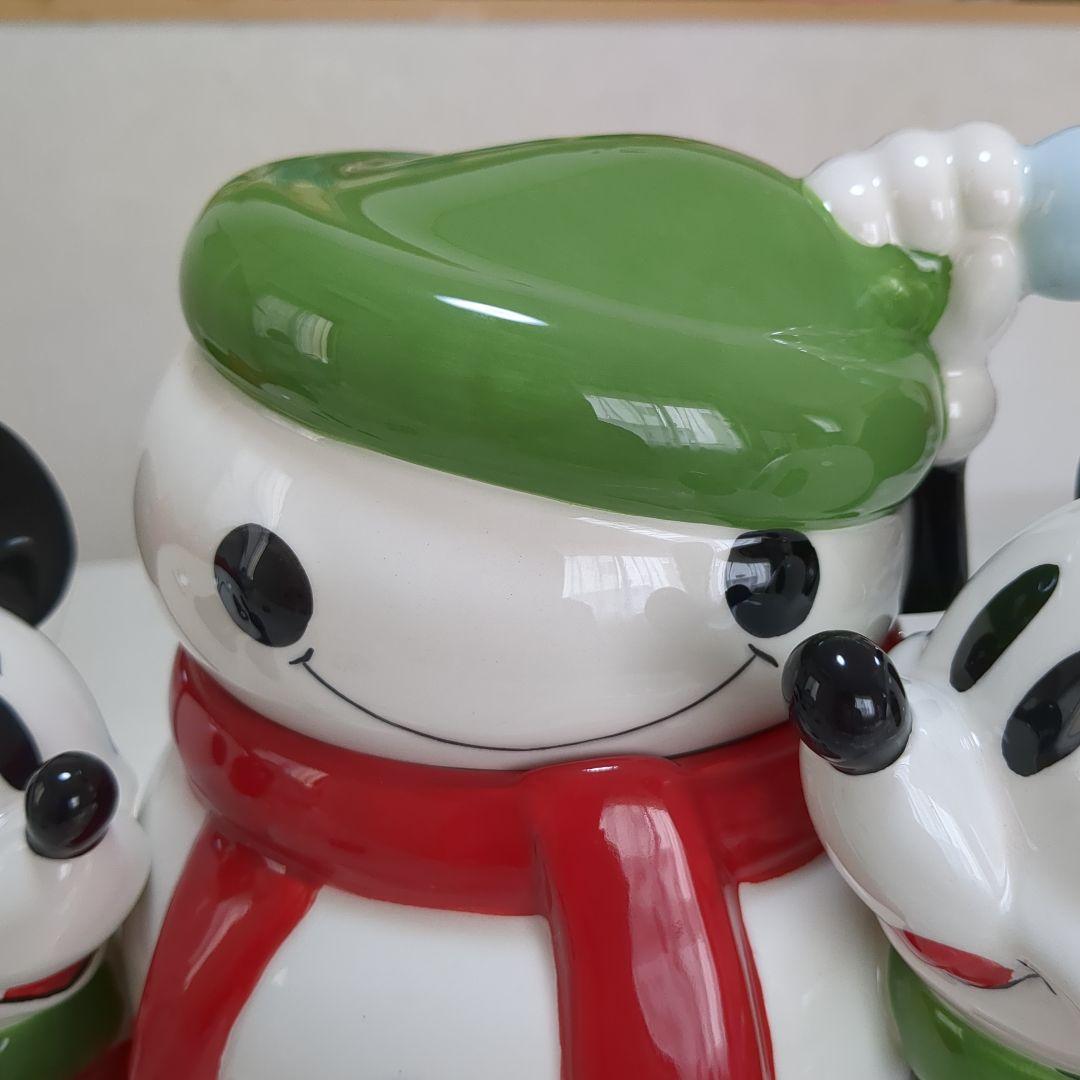 スノーマンとミッキー・ミニーの置物