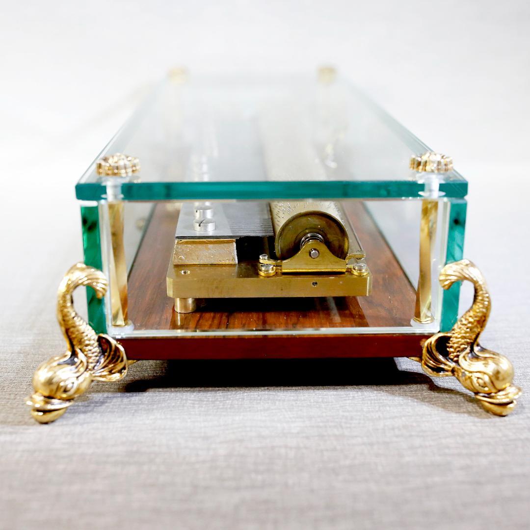 リュージュ 最高級 オルゴール クリスタル １４４弁 モーツァルト ３曲