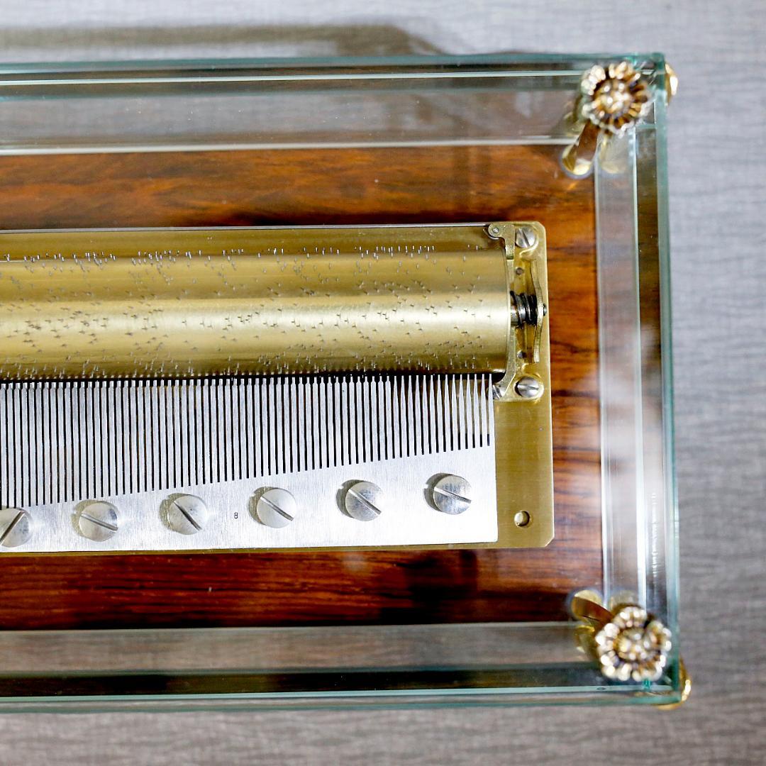 リュージュ 最高級 オルゴール クリスタル １４４弁 モーツァルト ３曲