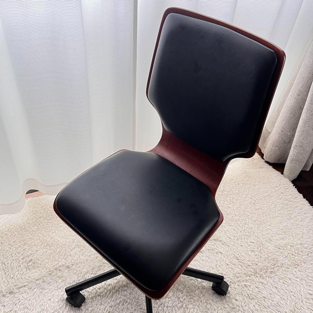 山岸準様リクエスト品】天然木 突き板 曲げ木 オフィス パソコンワーク チェア