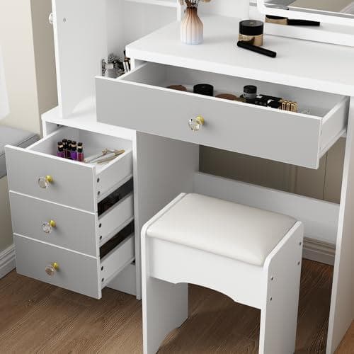 Timechee ドレッサー セット コンパクト ミラー 幅80×奥行40×高*