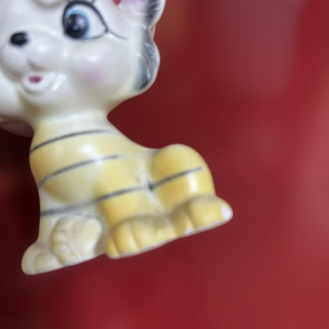 猫 ネコ 陶器 昭和レトロ 置物