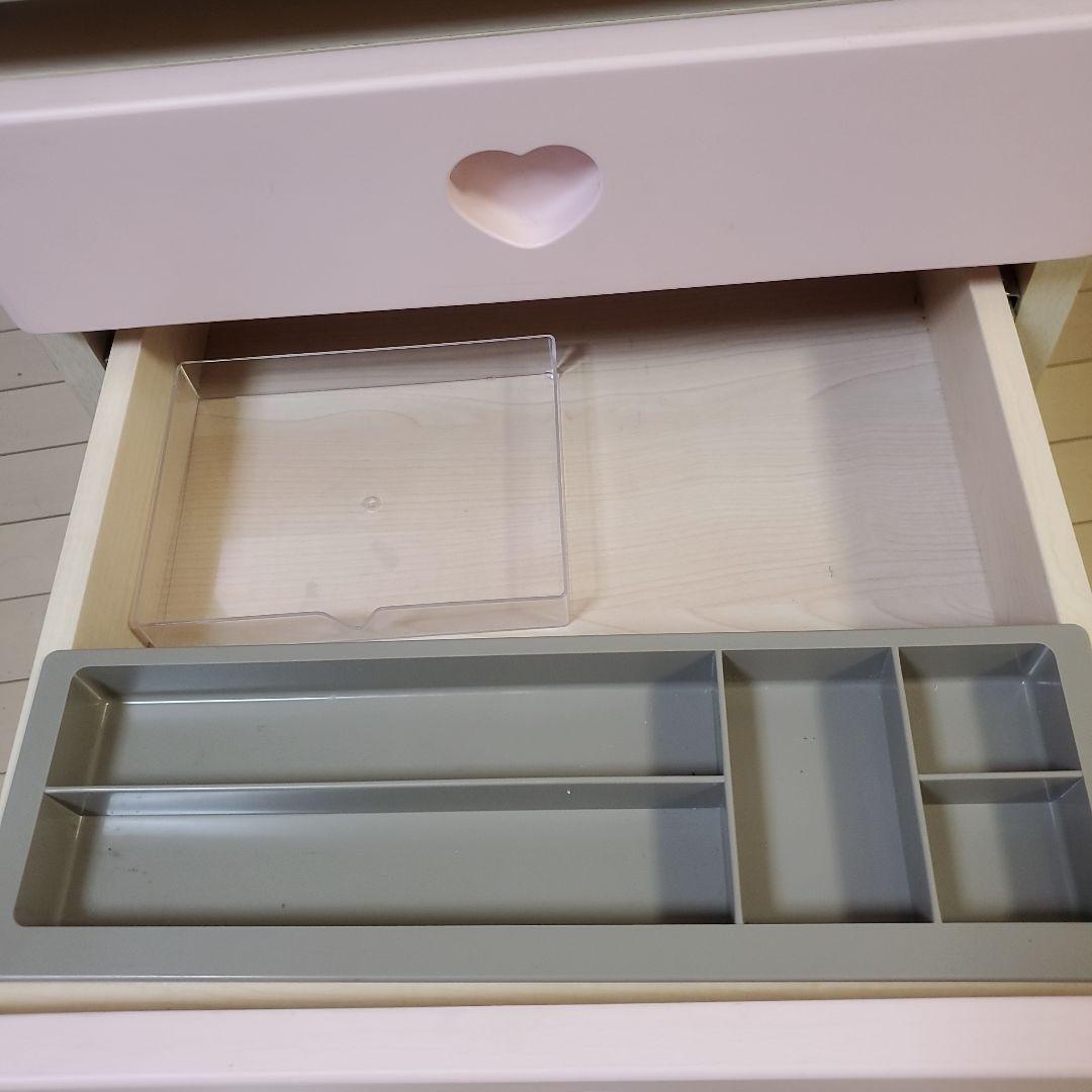 ☆コイズミデスク☆学習家具　袖机　ワゴン　ピンク　小学　中学　高校　ハート