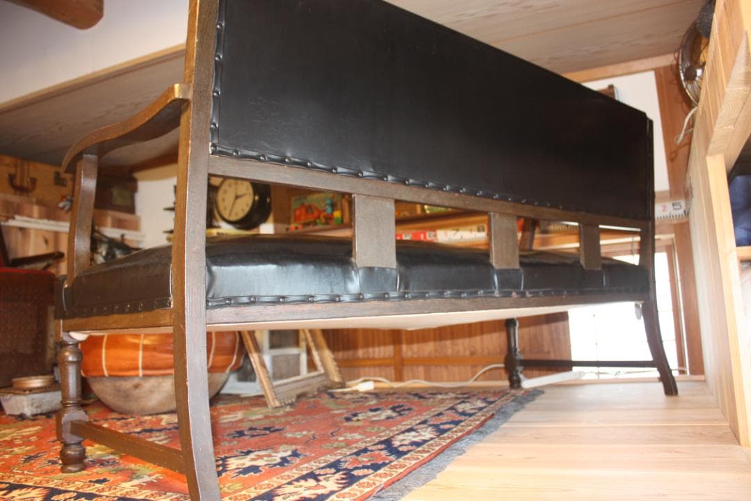 tabuソファ 3シーター 楢材 アンティーク レトロ ミッドセンチュリー