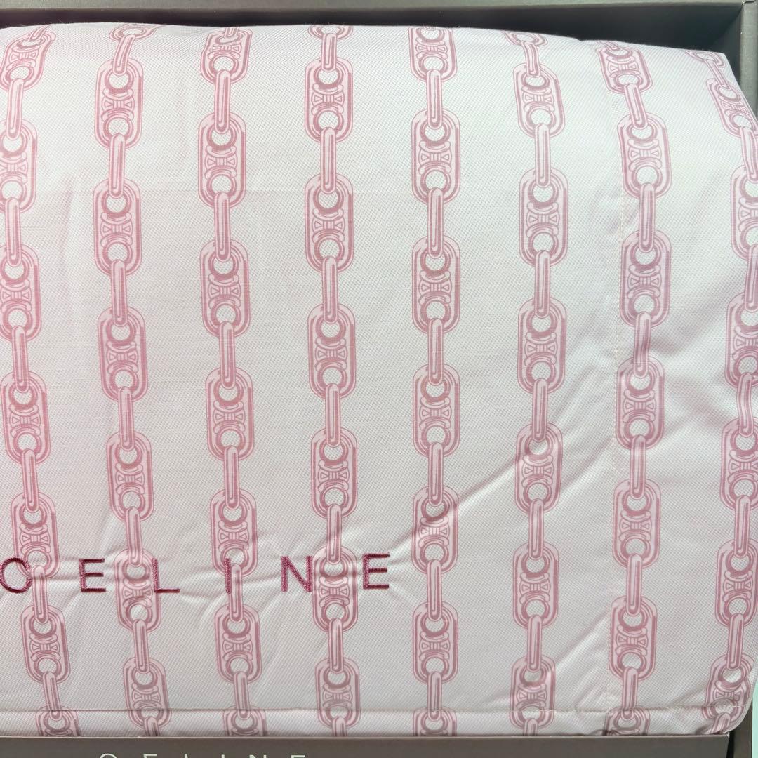 CELINE セリーヌ　羽毛肌掛けふとんウォッシャブル　マカダムチェーンロゴ