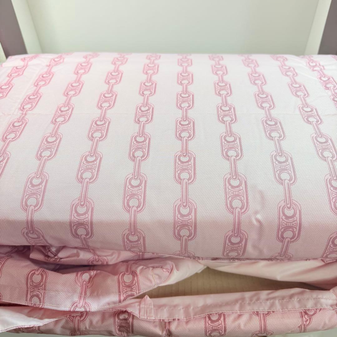 CELINE セリーヌ　羽毛肌掛けふとんウォッシャブル　マカダムチェーンロゴ