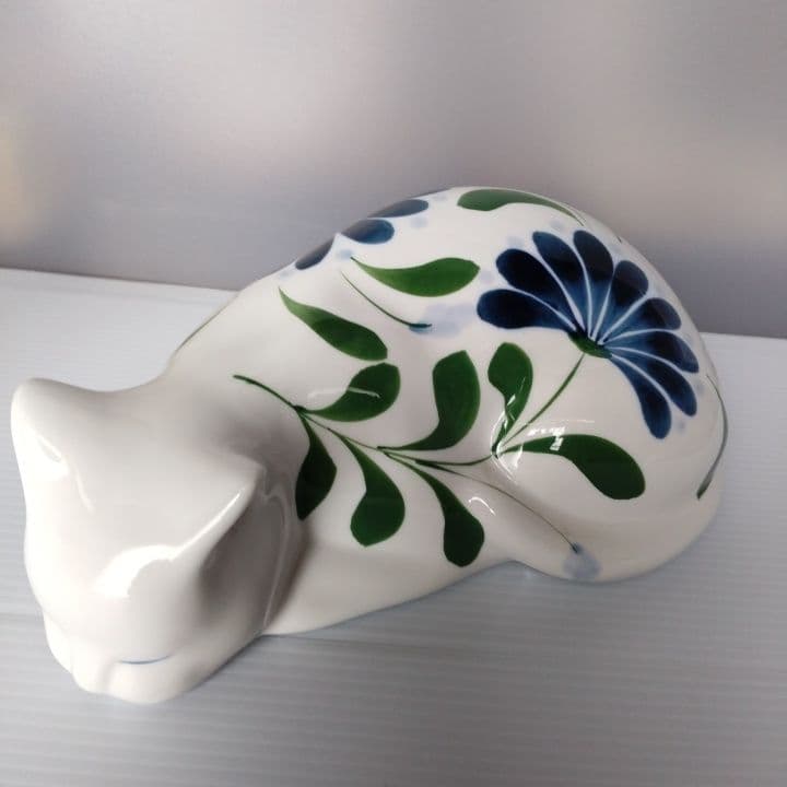 ダンスク 眠れる猫の置物(大)