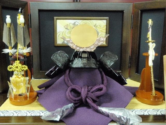 2千円値下！大越忠保作◆展示新品特価♪◆50巾 上杉謙信 収納兜飾り 五月人形◆