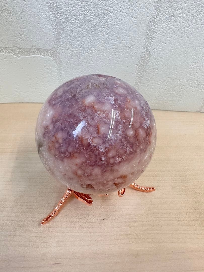高品質　ピンクアメジスト　アメジスト　パープルピンク　スフィア