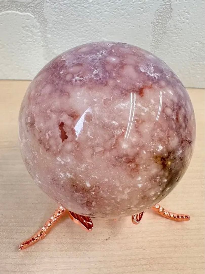 高品質　ピンクアメジスト　アメジスト　パープルピンク　スフィア
