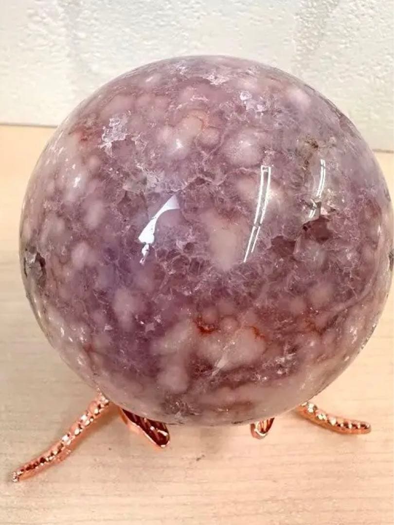 高品質　ピンクアメジスト　アメジスト　パープルピンク　スフィア