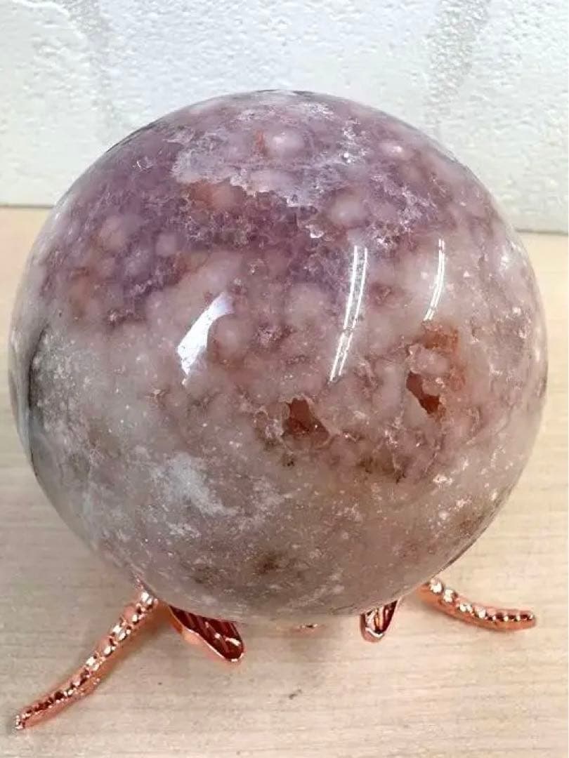 高品質　ピンクアメジスト　アメジスト　パープルピンク　スフィア