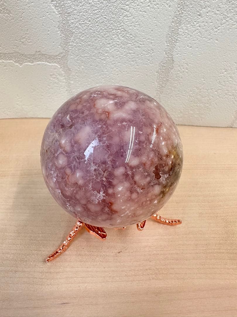 高品質　ピンクアメジスト　アメジスト　パープルピンク　スフィア