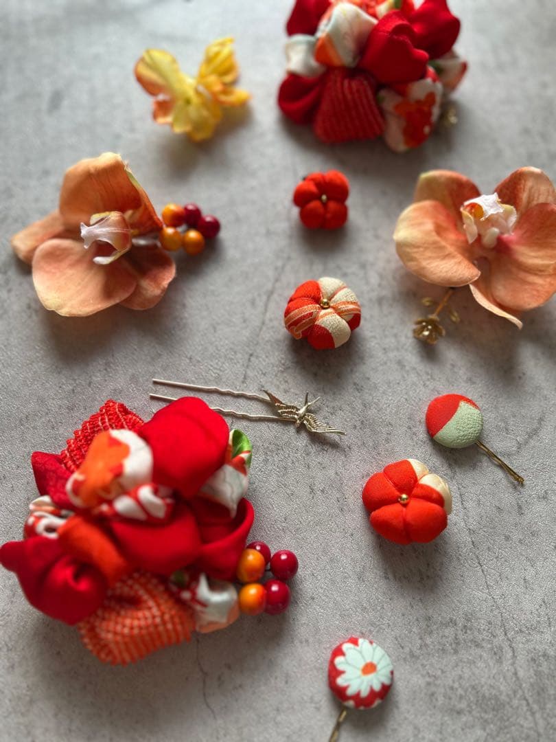 ぴーち様order髪飾り