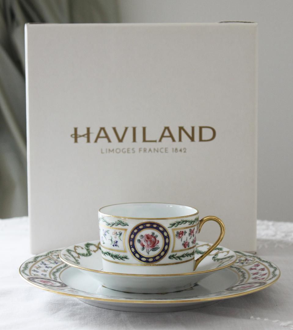 HAVILAND LIMOGES Louveciennes トリオ