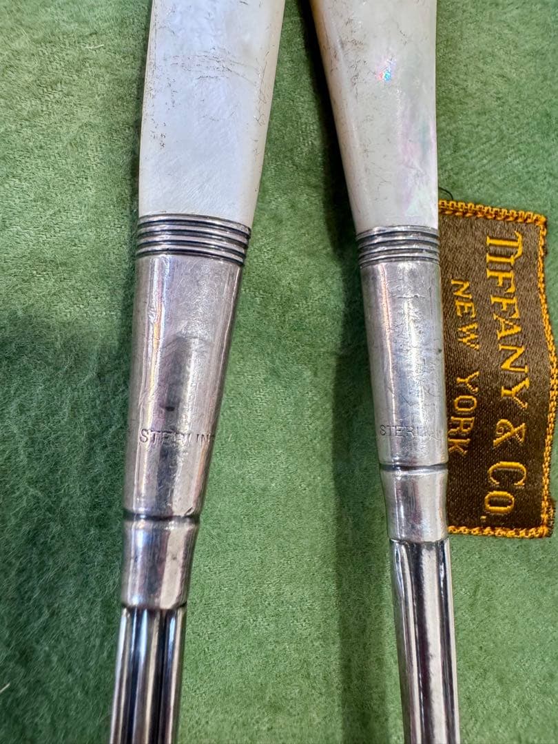 銀　sterling Tiffany & Co. 袋付き 白蝶貝　カトラリー