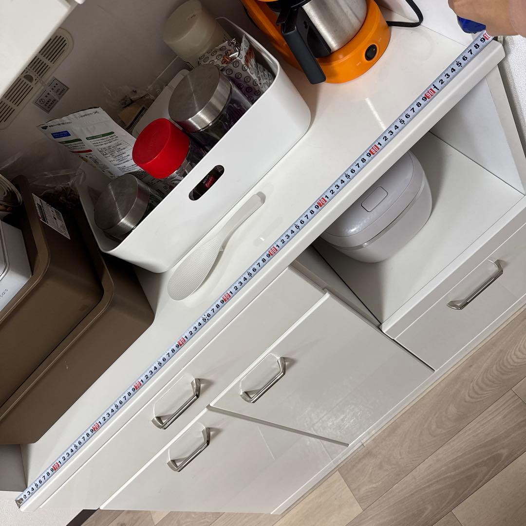 [12/9発送限定]ニトリ食器棚 横幅100cm 炊飯器可動収納 プラグ3つ