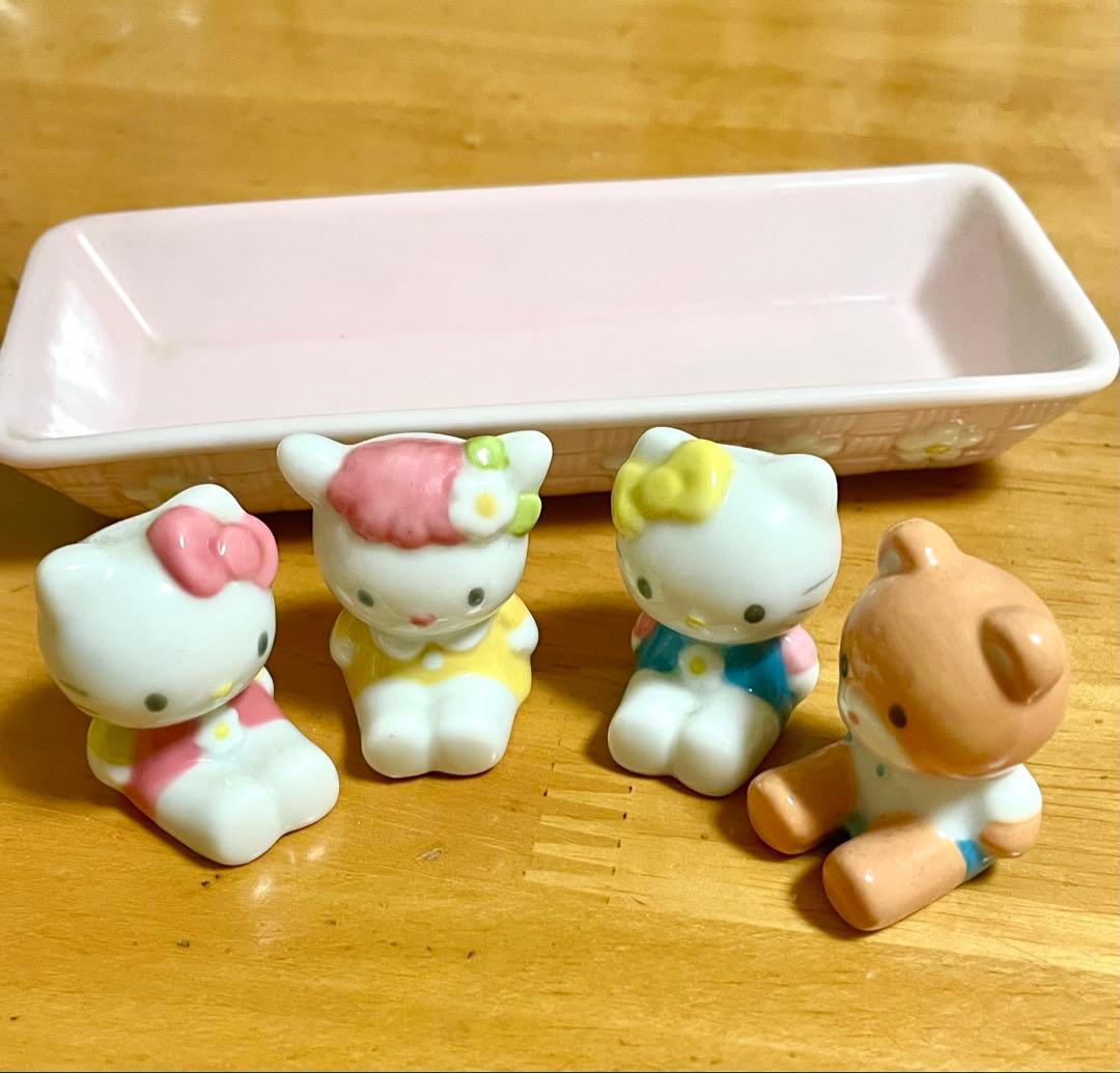 ハローキティ 陶器製 箸置き 4体セット　レトロ　レア！？
