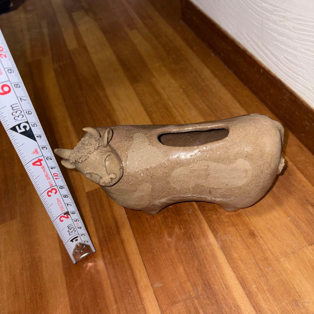 牛陶器 置き物C1
