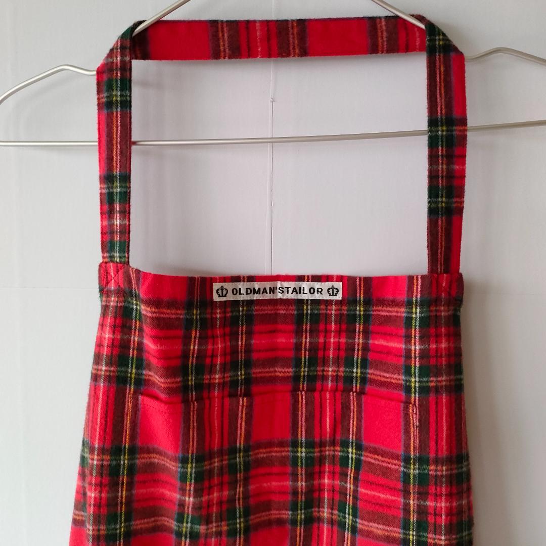 オールドマンズテーラー R&D.M.Co エプロン タータンチェック 赤