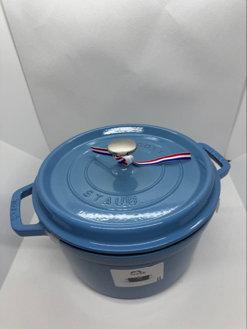 かなりの希少品。ストウブ　サックスブルー　グランドココット24 未使用品。