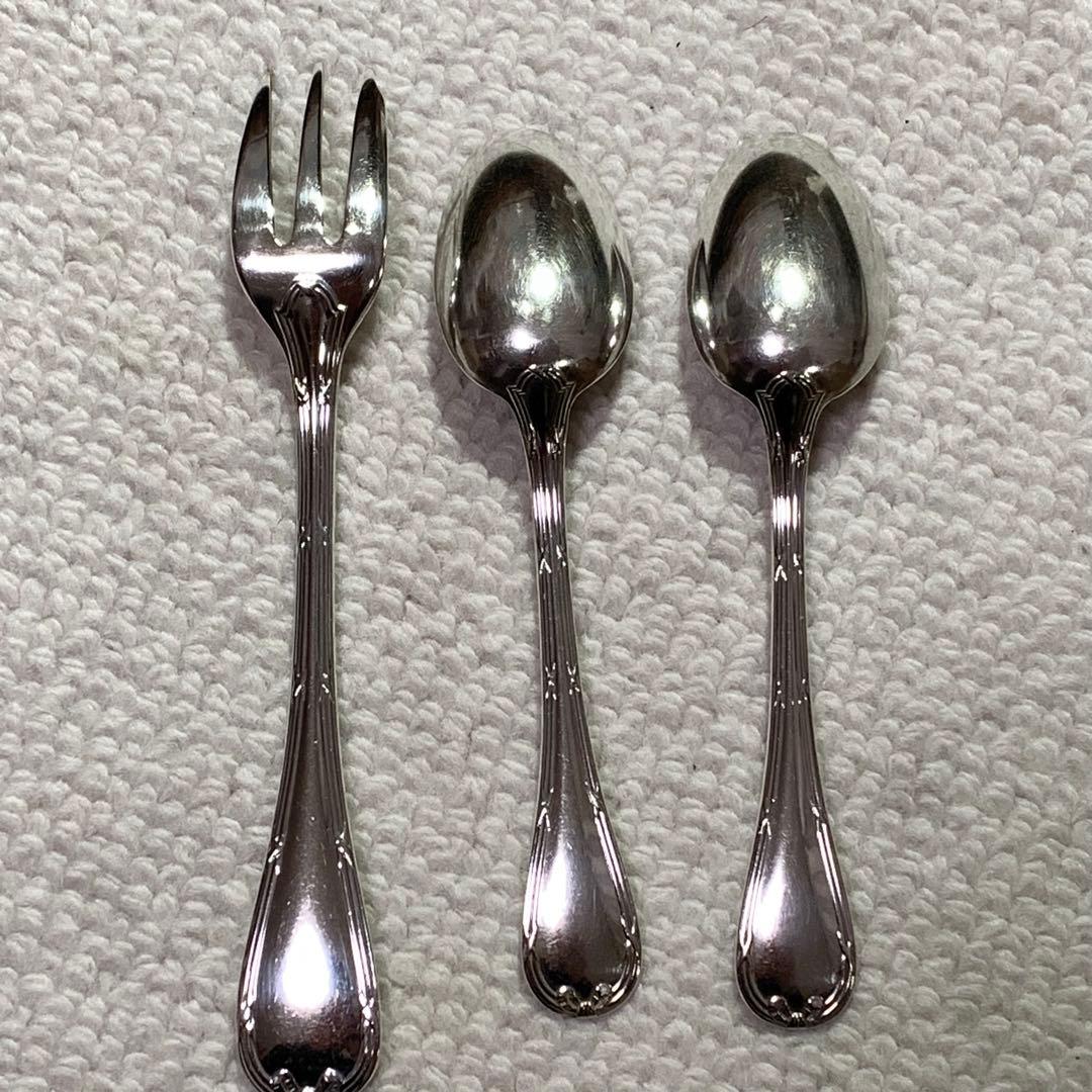 クリストフル　リュバン　コーヒースプーン2本　デザートフォーク1本　カトラリー