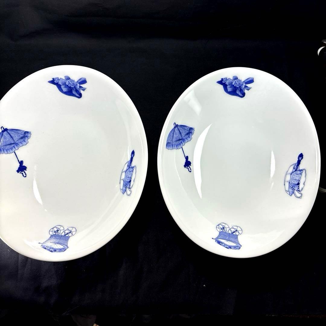 深川製磁 敏子 メモリアル 生誕100年 ブルーチャイナ　ピッチャー 皿 豆皿