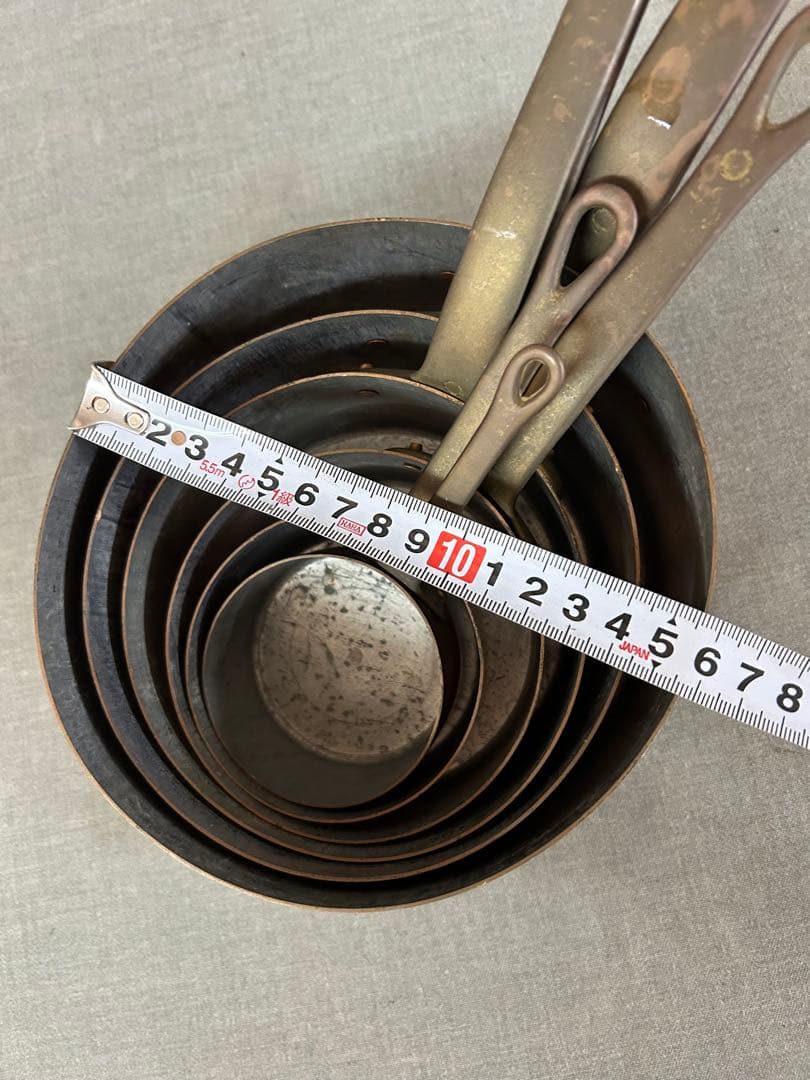 銅製ミニソースパン(持ち手真鍮)6個!